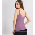 Super Stretchable Comfortable Nylon Fabric Yoga/Running Sports Vest with Pad